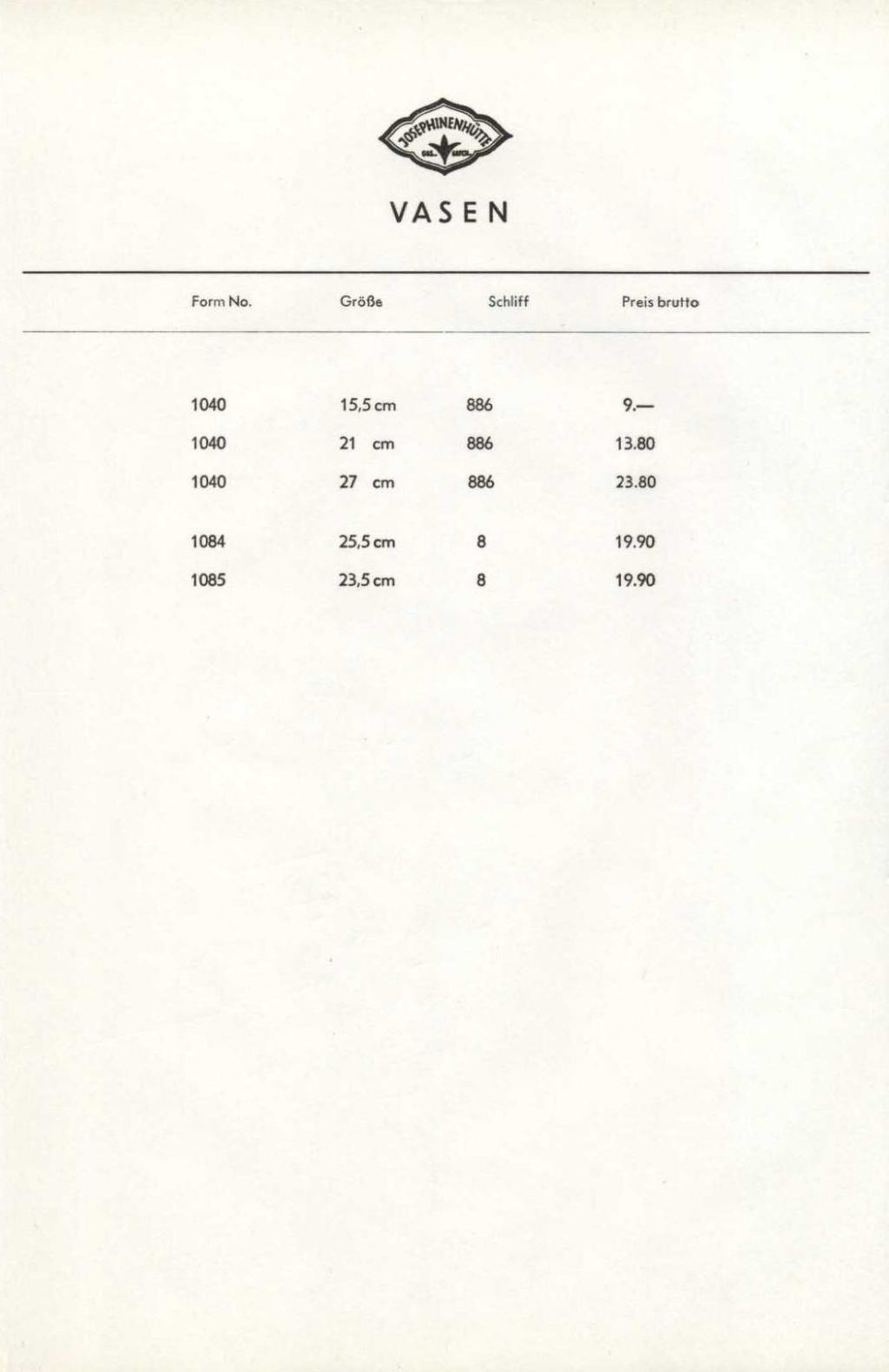 113 - Preise Tafel 54