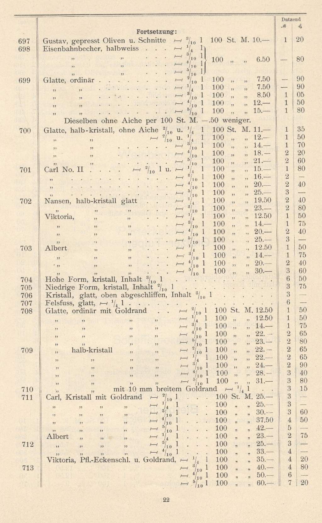 Preisliste Seite 22