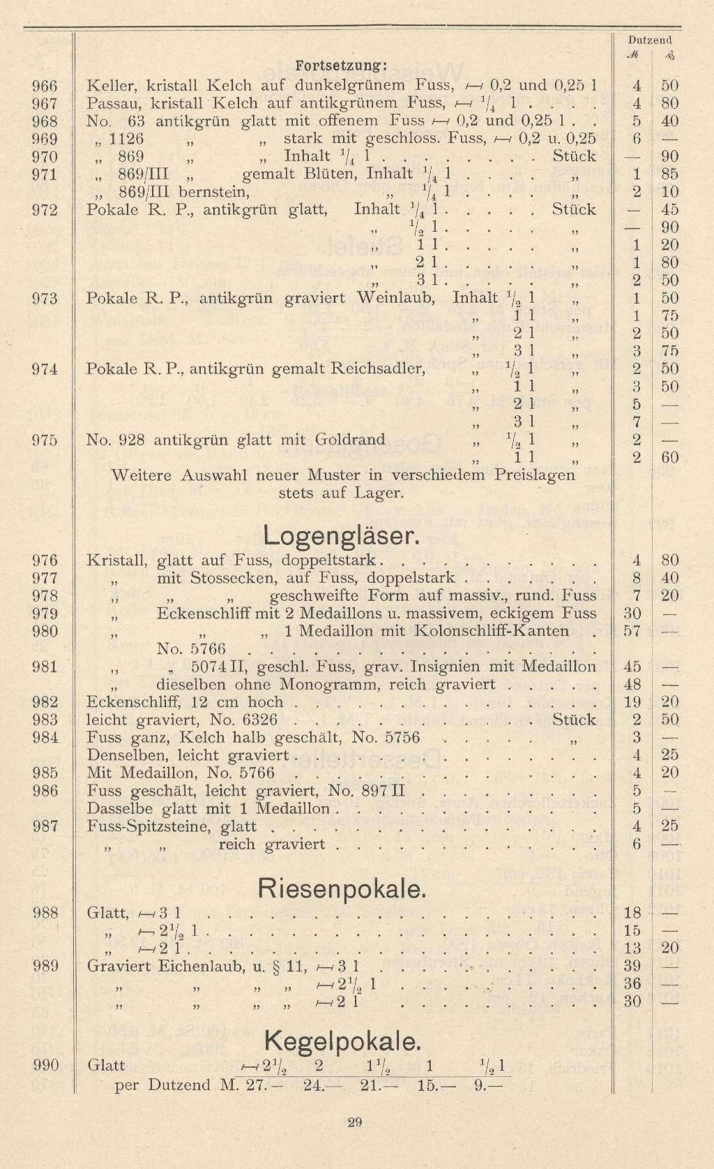 Preisliste Seite 29