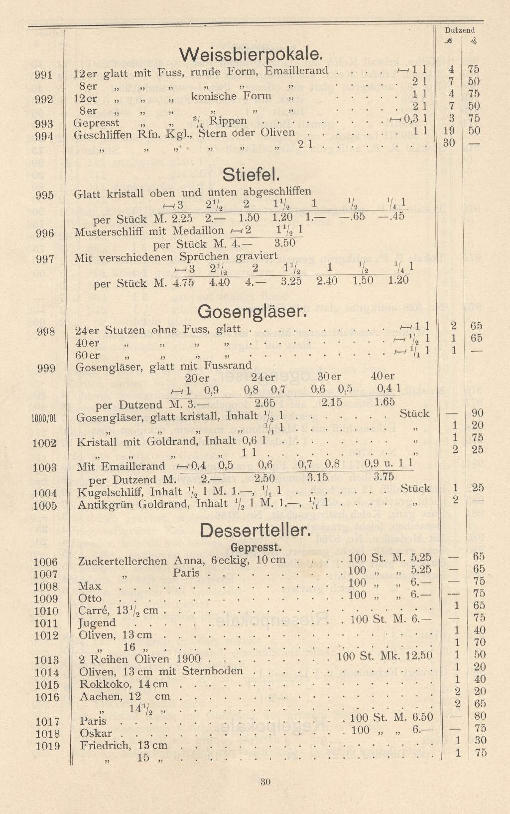 Preisliste Seite 30