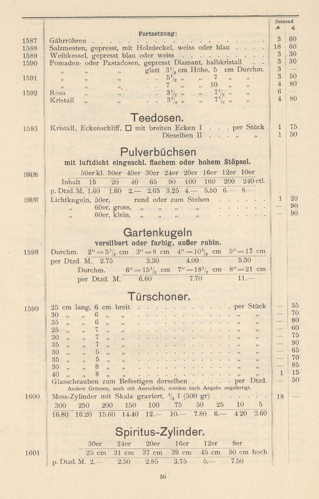 Preisliste Seite 50