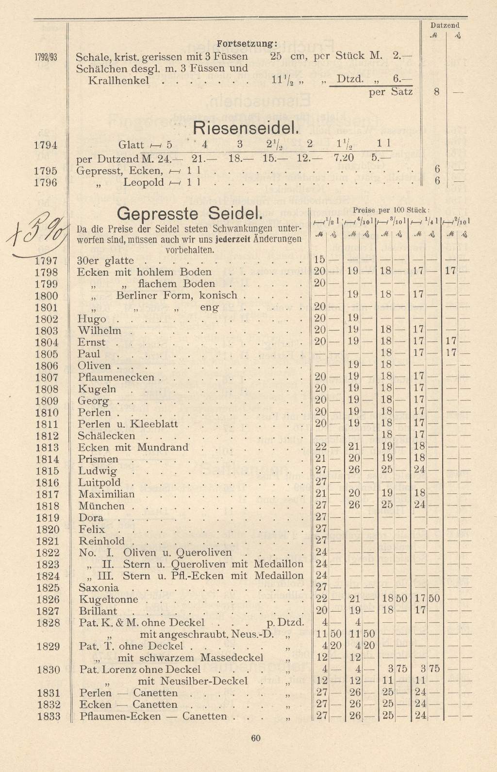 Preisliste Seite 60