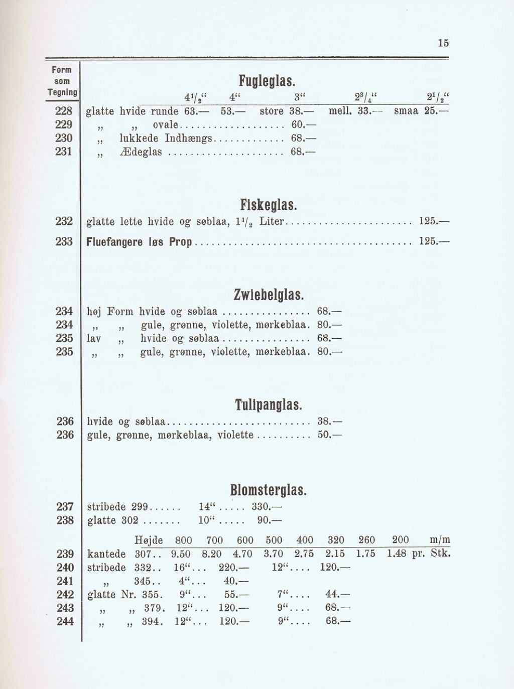 Priskurant 15