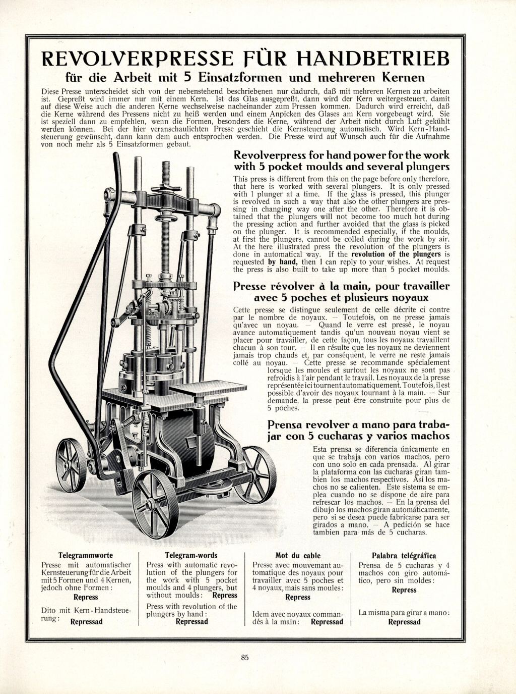 85 Revolverpresse Handbetrieb