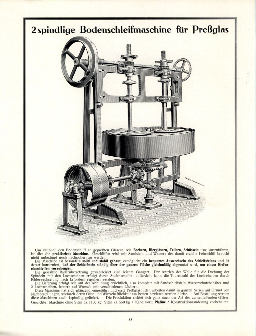 88 Bodenschleifmaschine zwei Spindeln