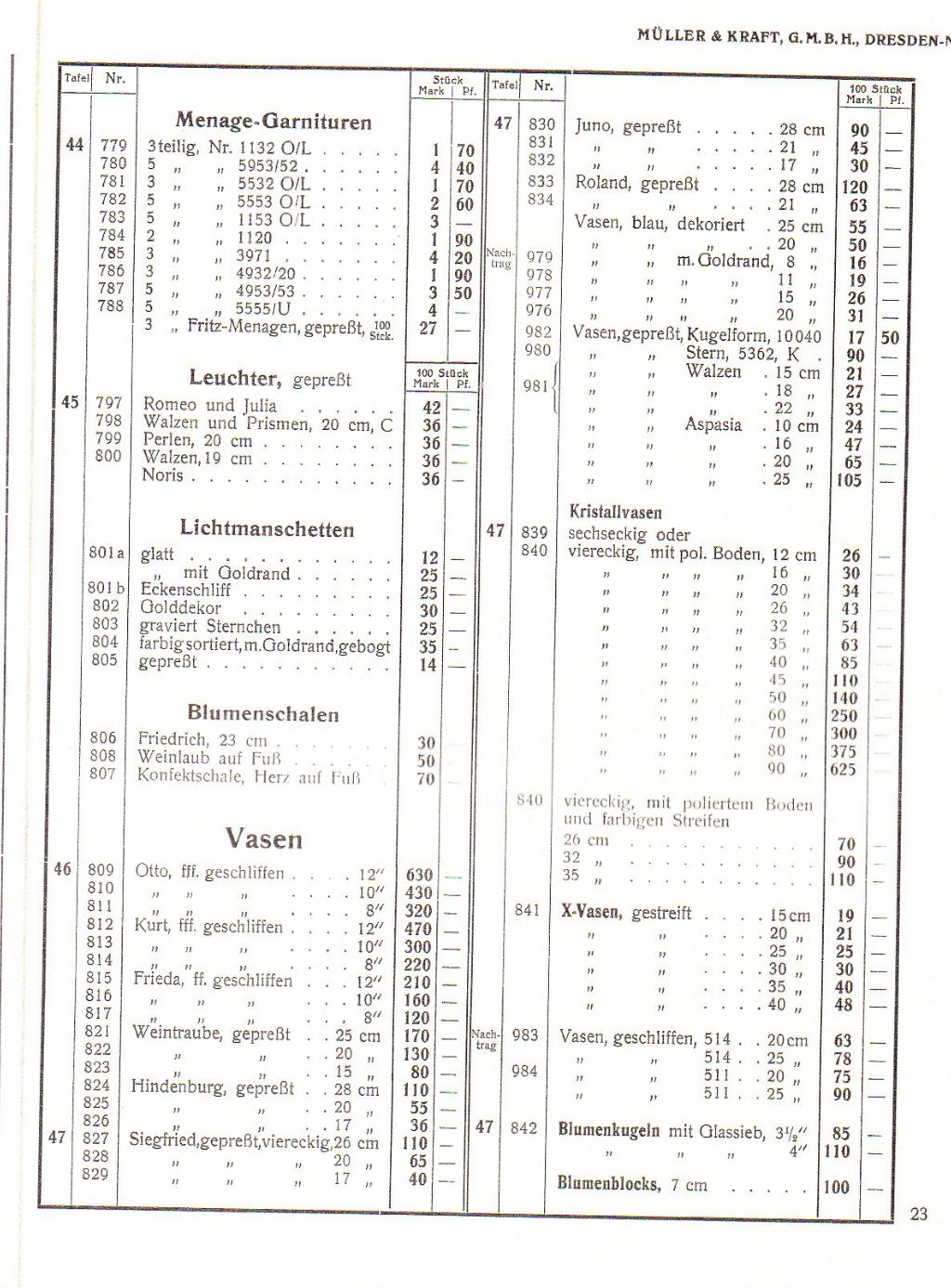 Preisliste 23