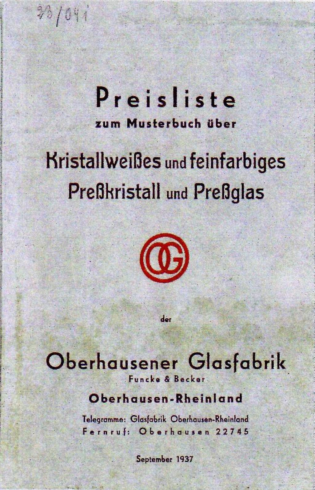 Booklet 'Preisliste'