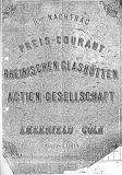 Ehrenfeld 1884 II. Nachtrag