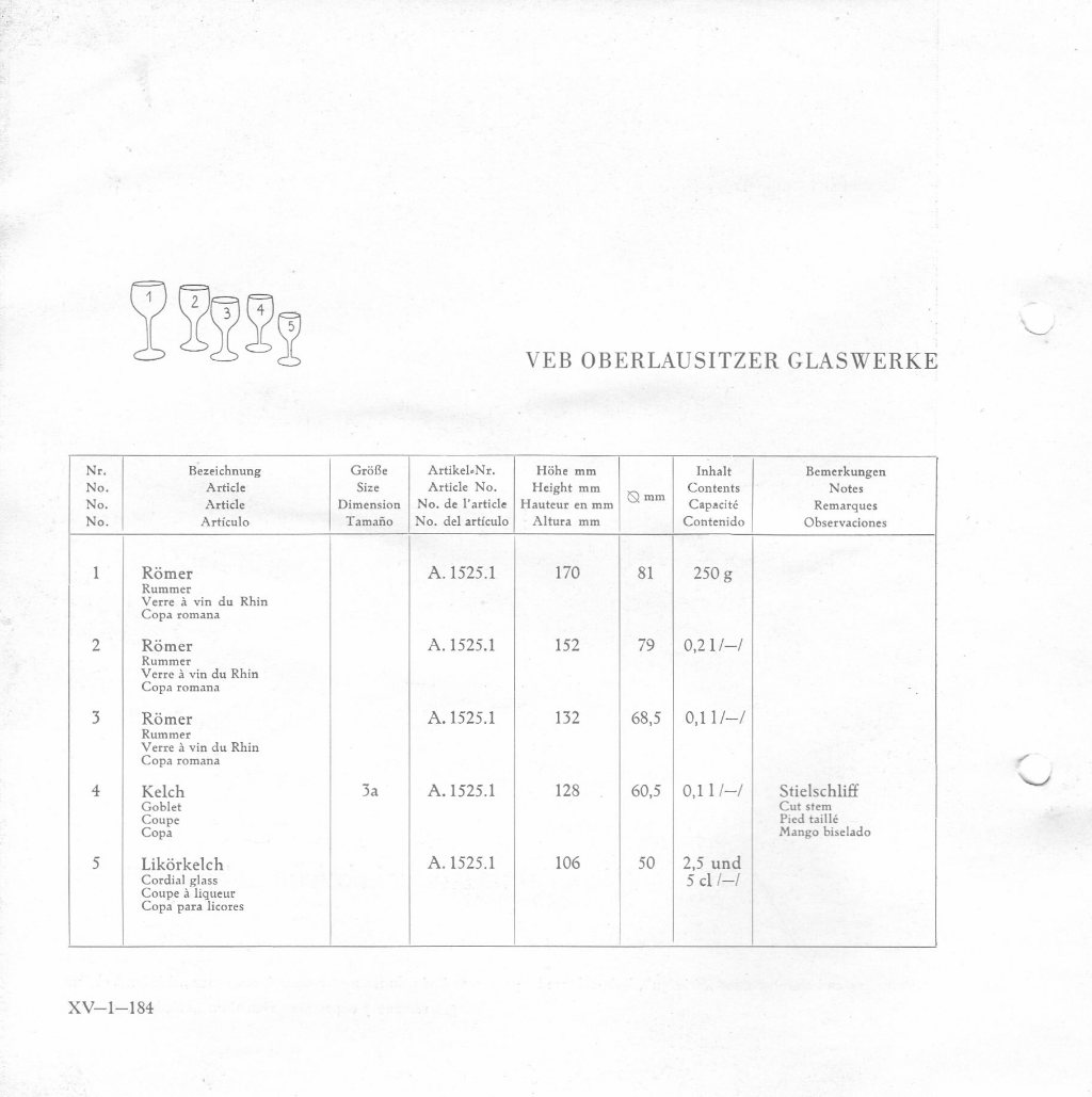 236 - Römer und Rotweinkelche FRIEDEN