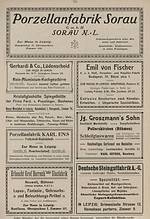 "Porzellan- & Glashandlung<br>August 1910"