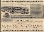 "Hohlglaswerke Urbainz 1908"