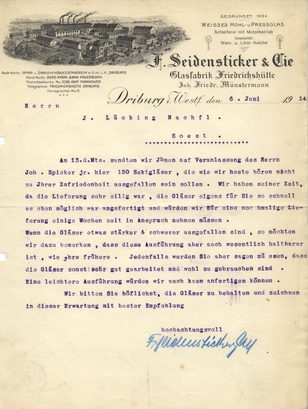 "Seidensticker 1914"