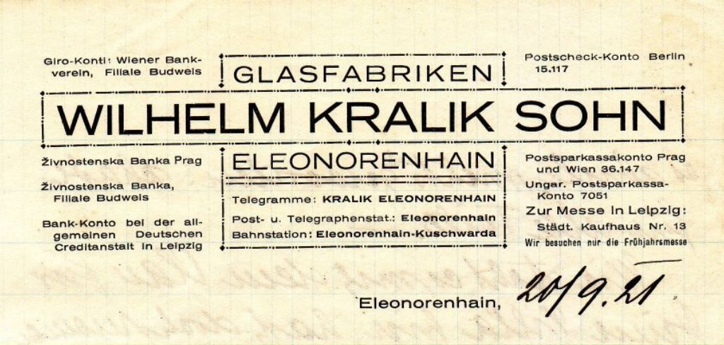"Wilhelm Kralik Sohn 1921"
