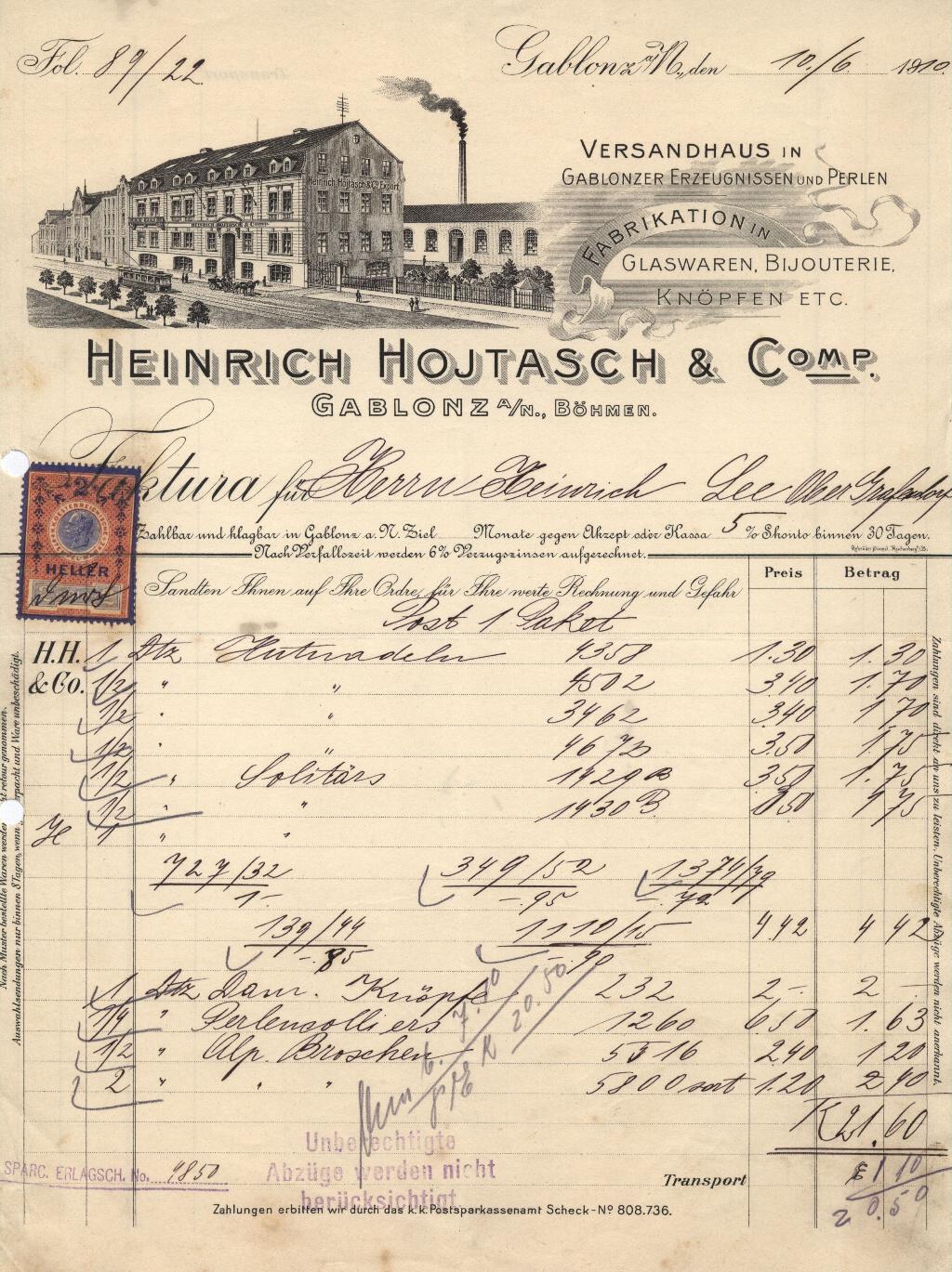 "Hojtasch 1910"