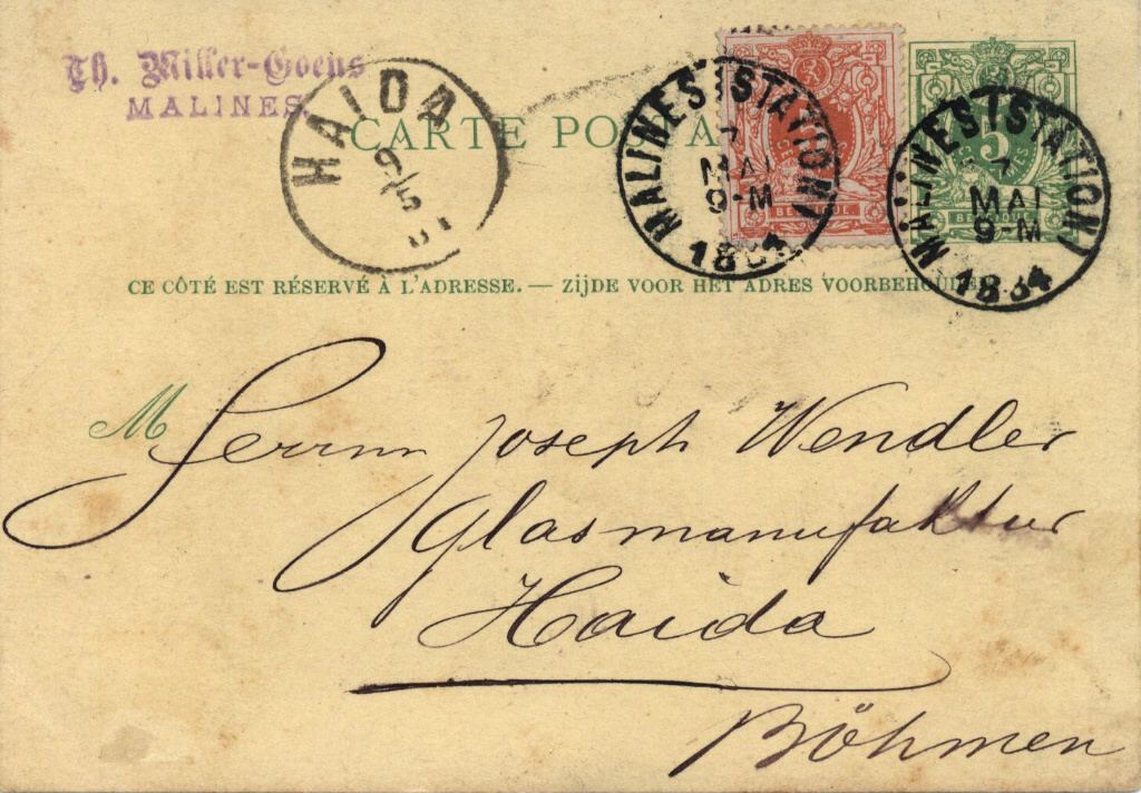 "Glasmanufaktur Wendler 1884 (front)"