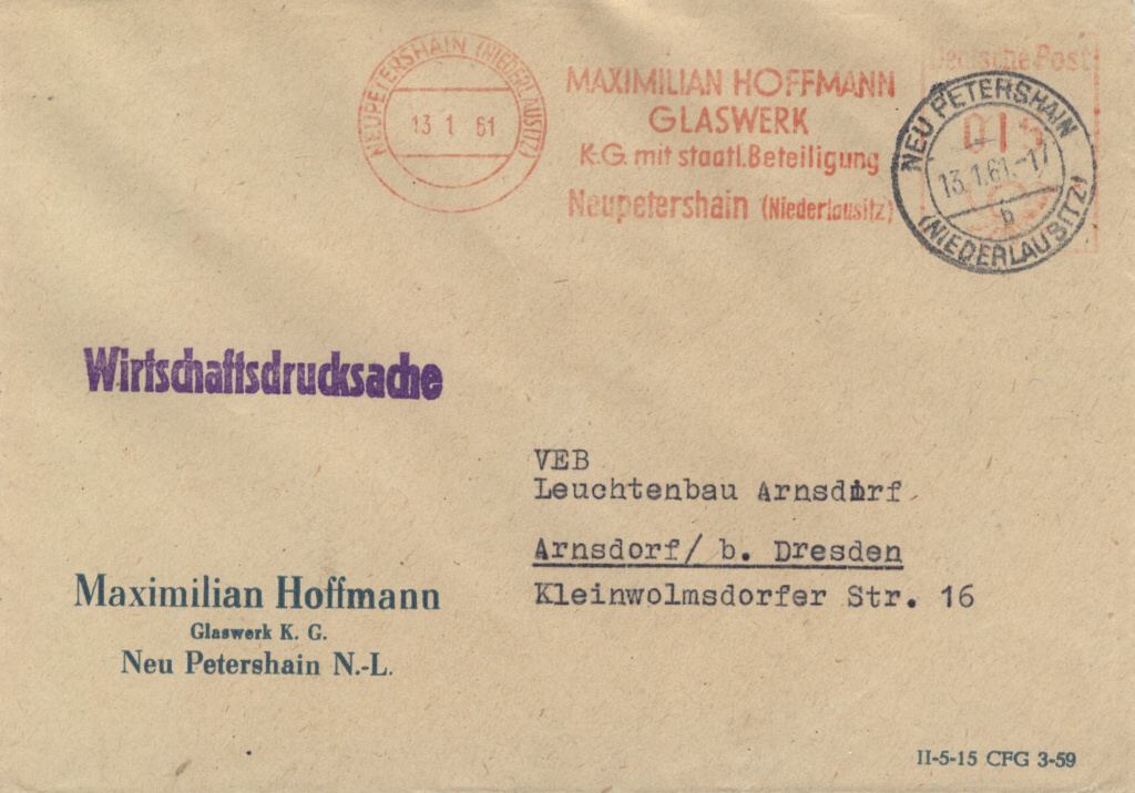 "Glaswerk Hoffmann 1961"