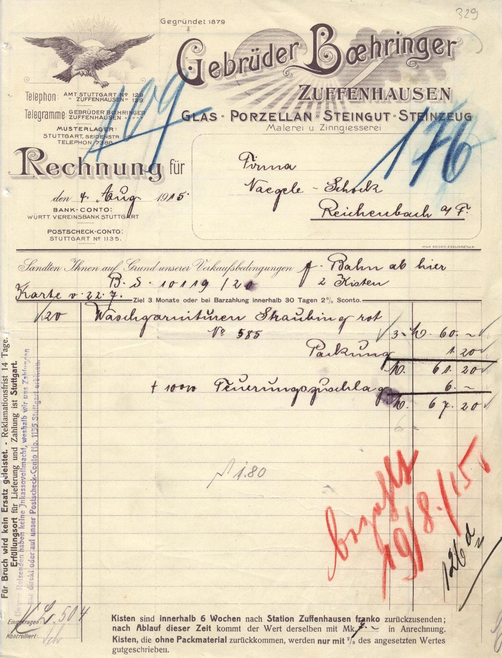 "Gebr. Boehringer 1915"